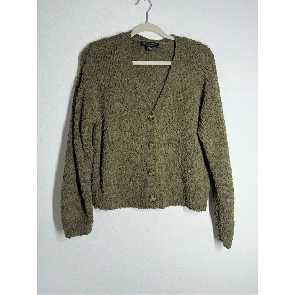 Social Standard By Sanctuary Women's Popcorn Textured Cardigan Sweater Size M
